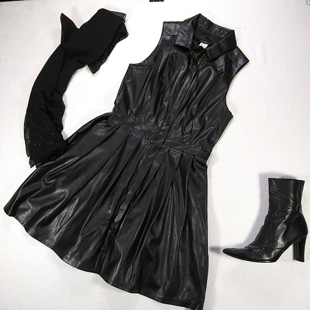 SALE!  was $27. Venus Faux Leather Dress, sz 4